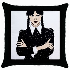 Wednesday addams Throw Pillow Case (Black)