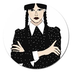 Wednesday addams Magnet 5  (Round)