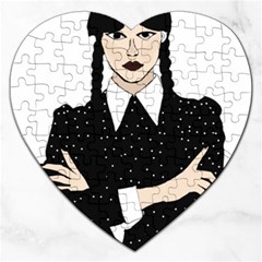 Wednesday addams Jigsaw Puzzle (Heart)