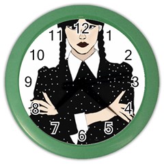 Wednesday addams Color Wall Clock