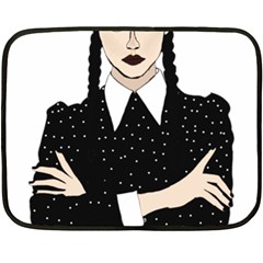 Wednesday addams Two Sides Fleece Blanket (Mini)