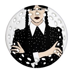 Wednesday addams Round Filigree Ornament (Two Sides)