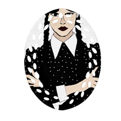 Wednesday addams Ornament (Oval Filigree)