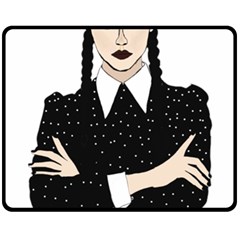 Wednesday addams Two Sides Fleece Blanket (Medium)