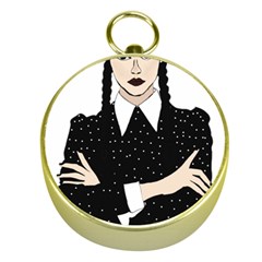 Wednesday addams Gold Compasses