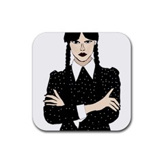 Wednesday Addams Rubber Coaster (square)