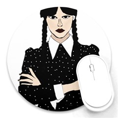 Wednesday Addams Round Mousepad