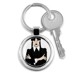 Wednesday Addams Key Chain (round) by Fundigitalart234