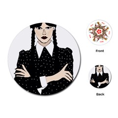 Wednesday Addams Playing Cards Single Design (round)