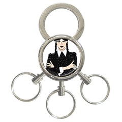 Wednesday Addams 3-ring Key Chain by Fundigitalart234