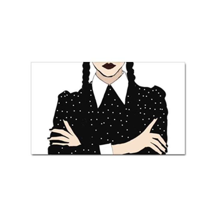 Wednesday addams Sticker Rectangular (10 pack)