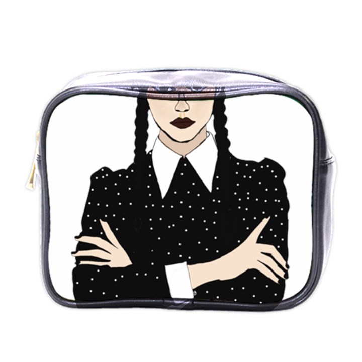 Wednesday addams Mini Toiletries Bag (One Side)