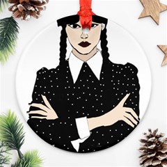 Wednesday Addams Round Ornament (two Sides)