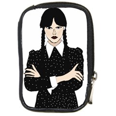 Wednesday Addams Compact Camera Leather Case by Fundigitalart234