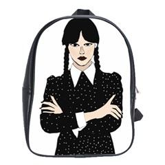 Wednesday Addams School Bag (large) by Fundigitalart234