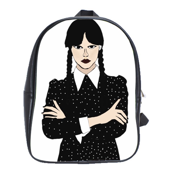 Wednesday addams School Bag (Large)