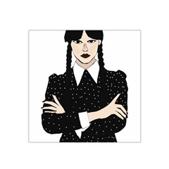 Wednesday Addams Satin Bandana Scarf 22  X 22  by Fundigitalart234