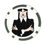 Wednesday addams Poker Chip Card Guard Front