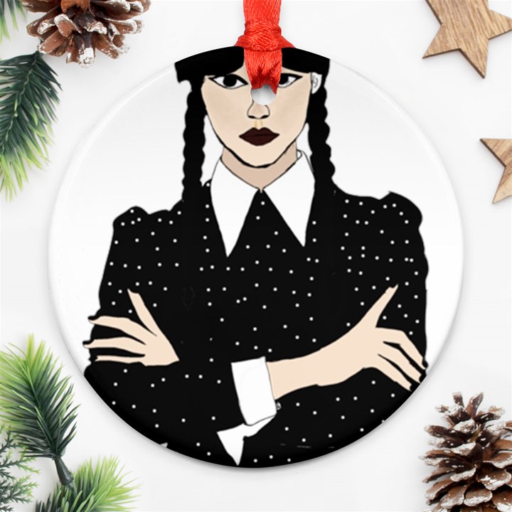 Wednesday addams Round Ornament (Two Sides)