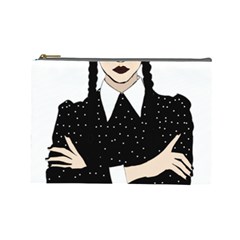 Wednesday Addams Cosmetic Bag (large) by Fundigitalart234