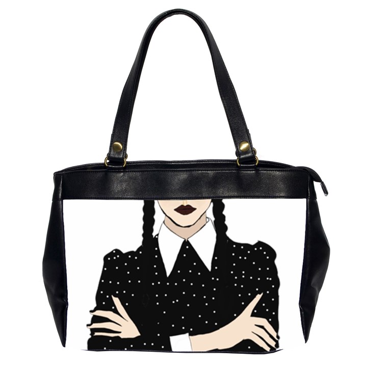 Wednesday addams Oversize Office Handbag (2 Sides)