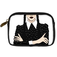 Wednesday Addams Digital Camera Leather Case by Fundigitalart234