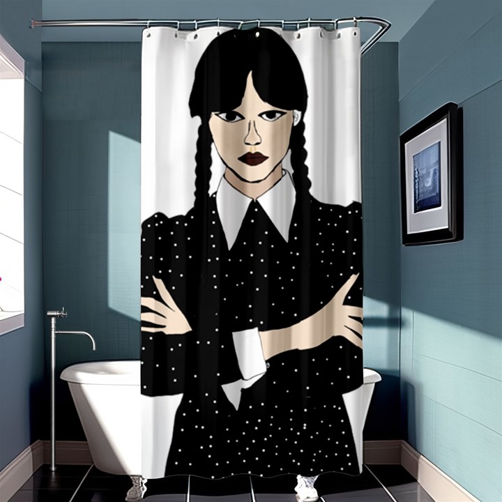 Wednesday addams Shower Curtain 36  x 72  (Stall) 