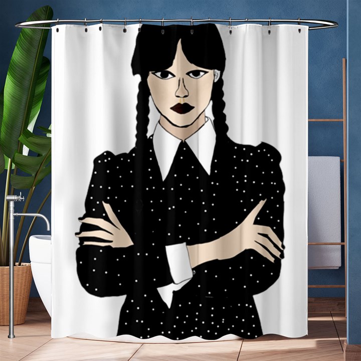 Wednesday addams Shower Curtain 60  x 72  (Medium) 