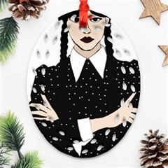 Wednesday Addams Ornament (oval Filigree)