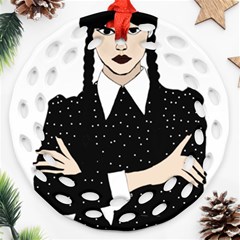 Wednesday Addams Ornament (round Filigree)