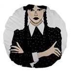 Wednesday addams Large 18  Premium Round Cushions Front