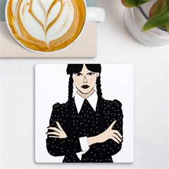 Wednesday Addams Uv Print Square Tile Coaster  by Fundigitalart234