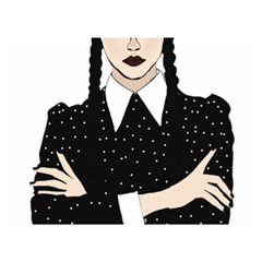 Wednesday addams Two Sides Premium Plush Fleece Blanket (Extra Small)