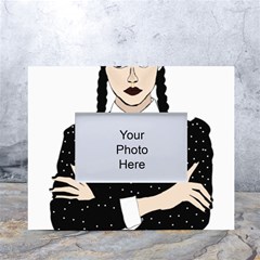 Wednesday addams White Tabletop Photo Frame 4 x6 