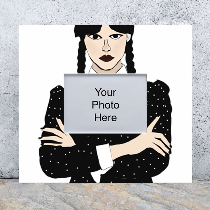 Wednesday addams White Wall Photo Frame 5  x 7 