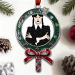 Wednesday addams Metal X Mas Lollipop with Crystal Ornament Front