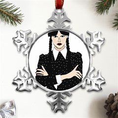 Wednesday addams Metal Small Snowflake Ornament