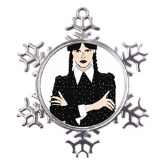 Wednesday Addams Metal Large Snowflake Ornament by Fundigitalart234