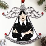 Wednesday addams Metal Angel with Crystal Ornament Front