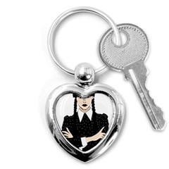 Wednesday Addams Key Chain (heart) by Fundigitalart234