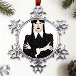 Wednesday addams Metal Large Snowflake Ornament Front