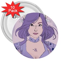 Futuristic Woman 3  Buttons (10 Pack)  by Fundigitalart234