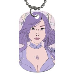 Futuristic Woman Dog Tag (two Sides) by Fundigitalart234