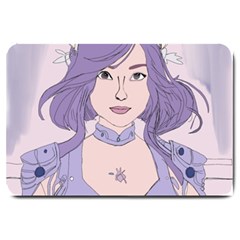 Futuristic Woman Large Doormat by Fundigitalart234