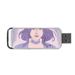 Futuristic Woman Portable Usb Flash (two Sides) by Fundigitalart234