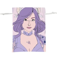 Futuristic Woman Lightweight Drawstring Pouch (xl) by Fundigitalart234