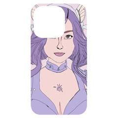 Futuristic Woman Iphone 14 Pro Black Uv Print Case