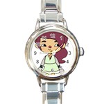 Toca life self made character  Round Italian Charm Watch Front