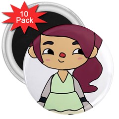 Toca Life Self Made Character  3  Magnets (10 Pack)  by Fundigitalart234