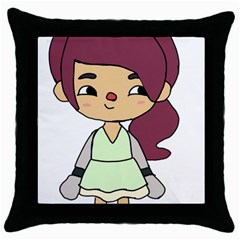 Toca Life Self Made Character  Throw Pillow Case (black) by Fundigitalart234